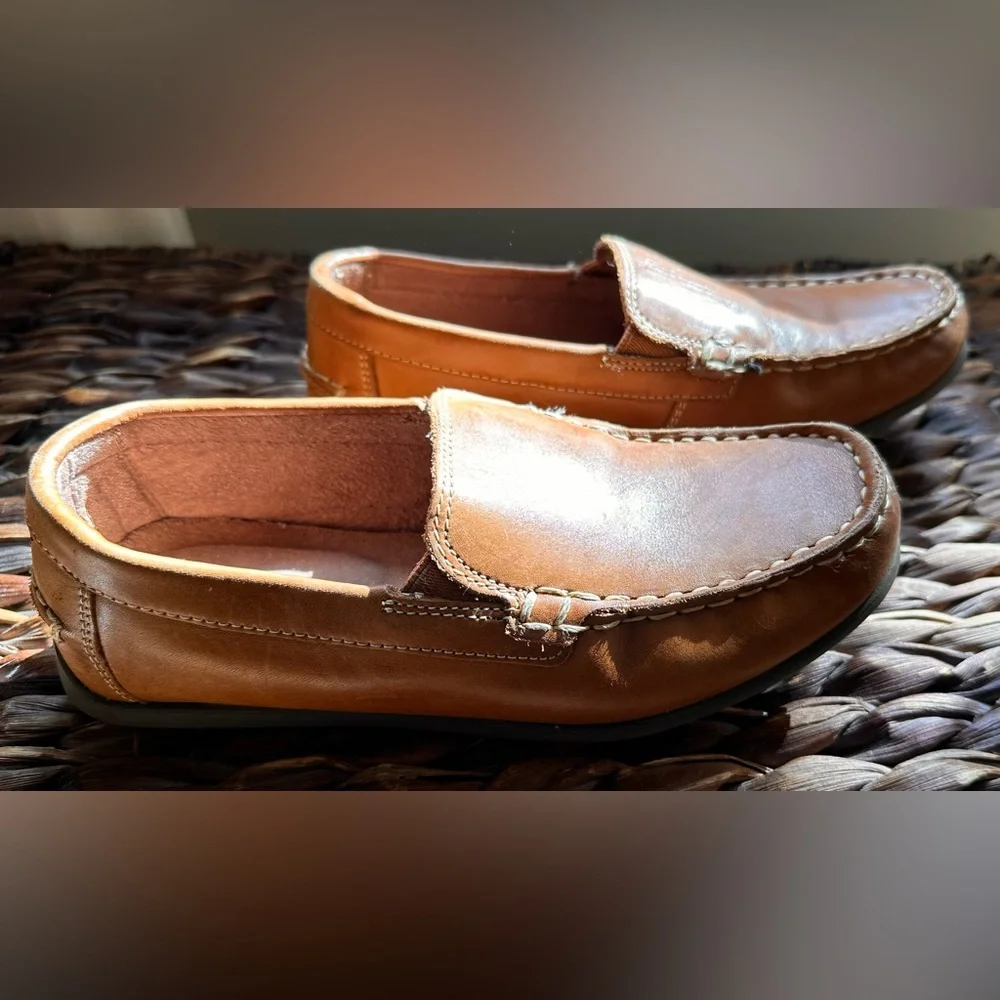 Florsheim Tan Brown Kids Moccasin Loafers